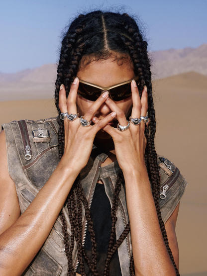 Personsoul Yuan Symbol Signet Silver Ring-IYAMIUIO