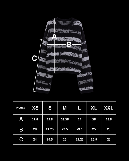 BARBED KNIT SWEATER (GREY/BLK)-IYAMIUIO