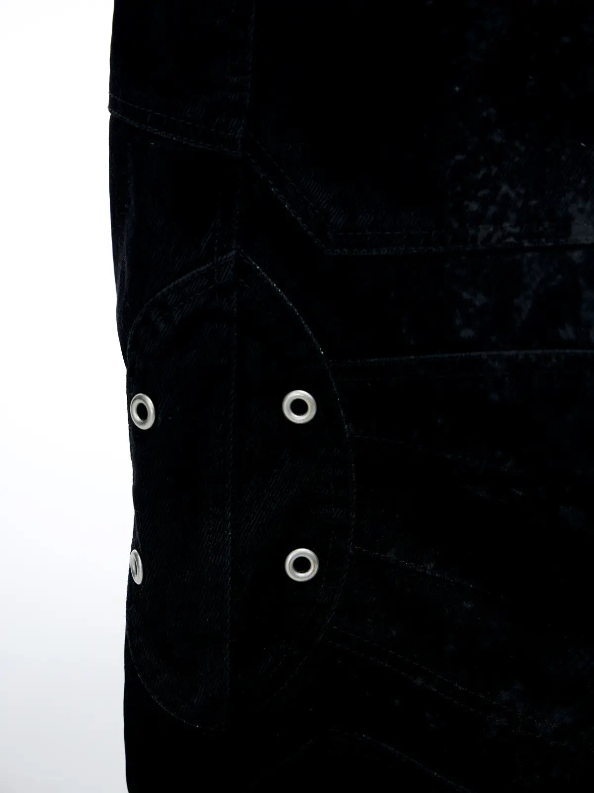 Personsoul Snake Texture Black Jeans-IYAMIUIO