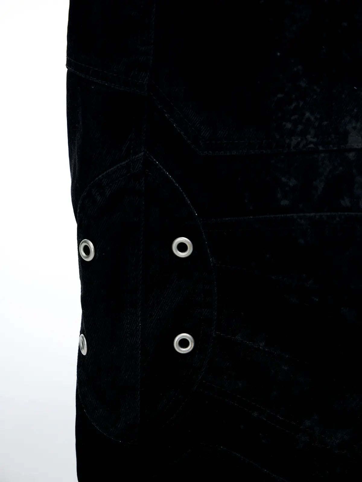 Personsoul Snake Texture Black Jeans-IYAMIUIO