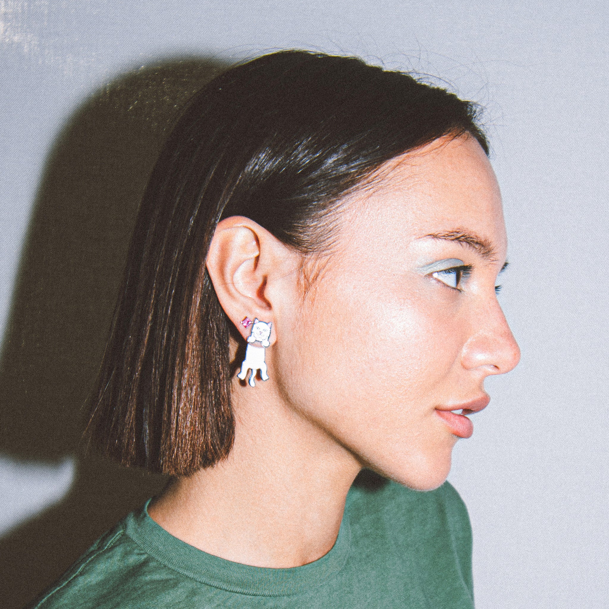 Naughty Nerm Earring Set (White)-IYAMIUIO