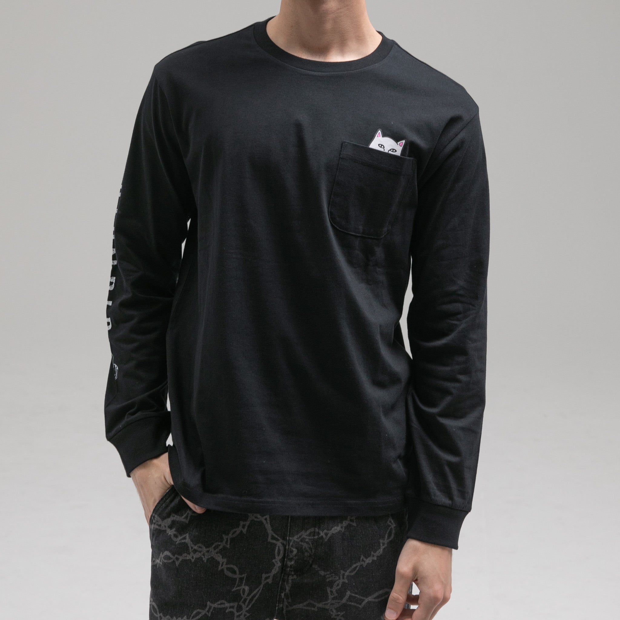 Lord Nermal L/S Pocket Tee (Black)-IYAMIUIO
