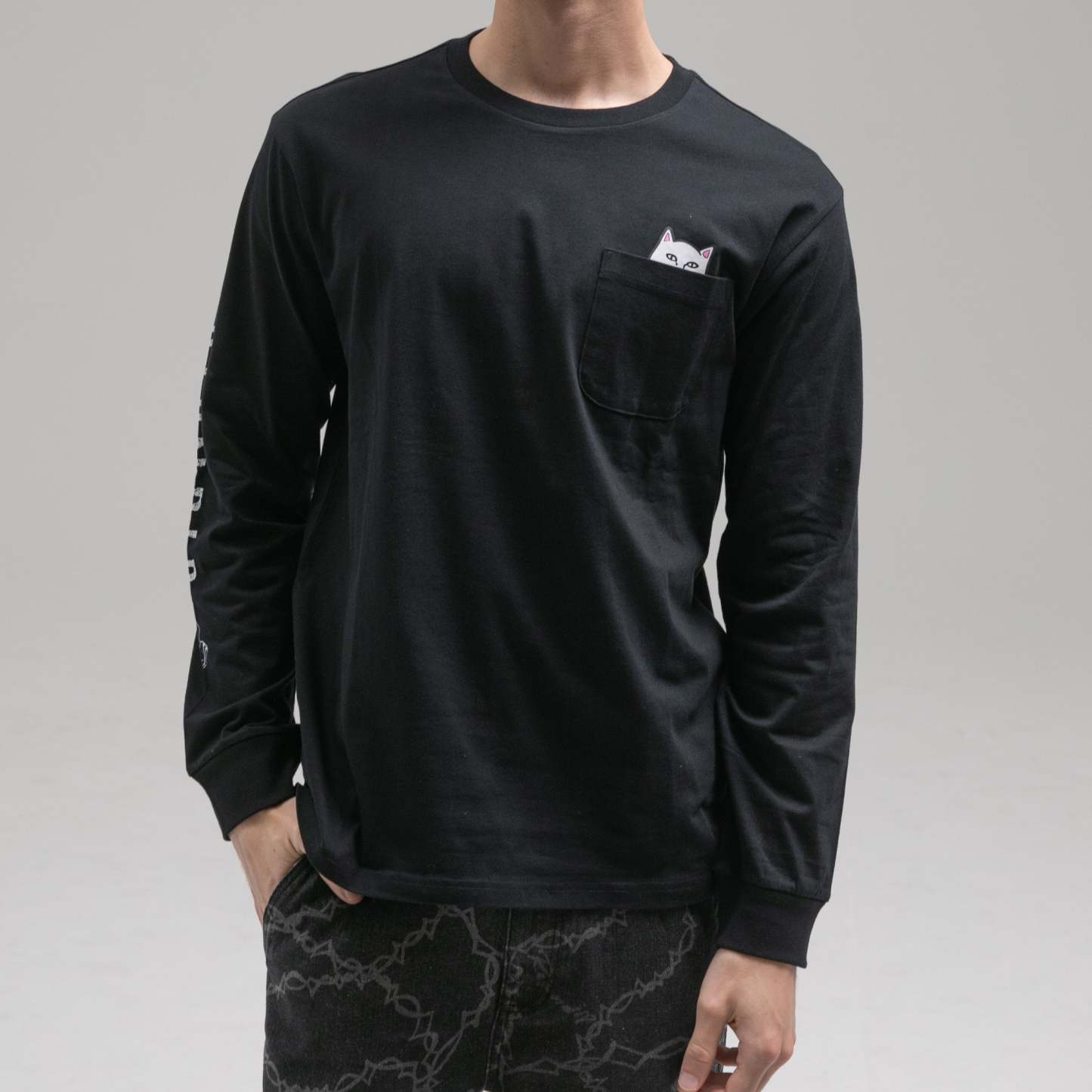 Lord Nermal L/S Pocket Tee (Black)-IYAMIUIO
