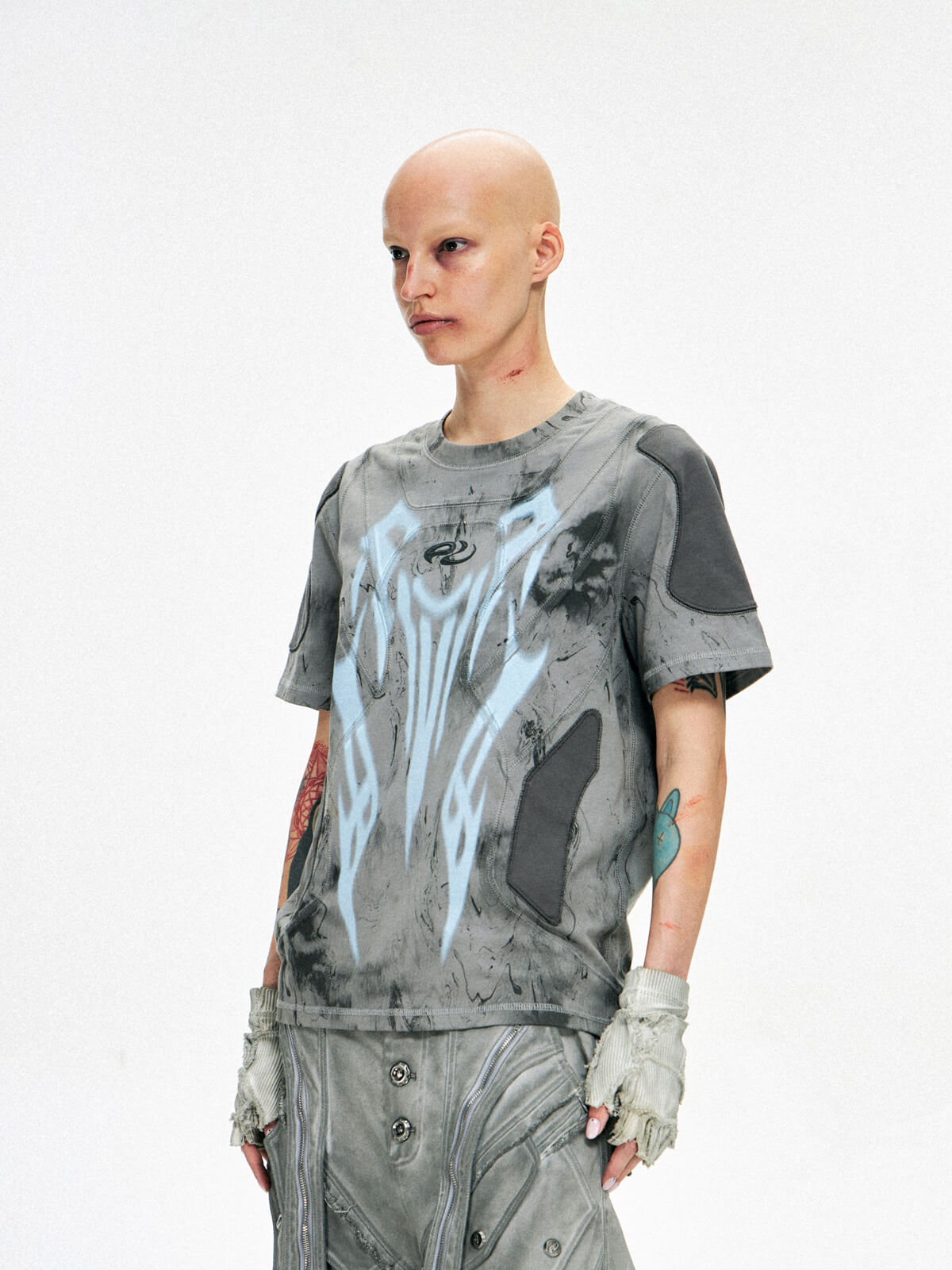 Personsoul Dirty Slim Fit T-Shirt-IYAMIUIO