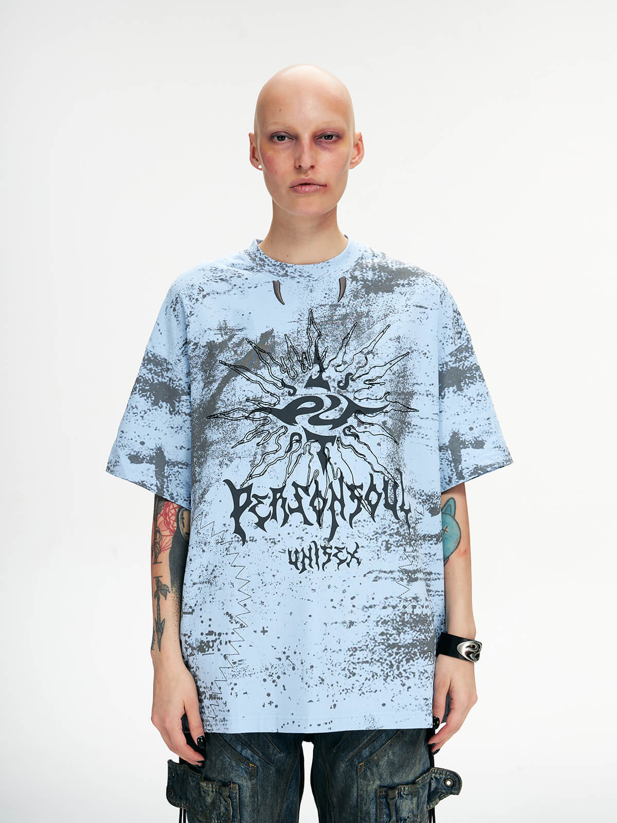 Personsoul Desert Sun Mystical Graphic T-shirt-IYAMIUIO
