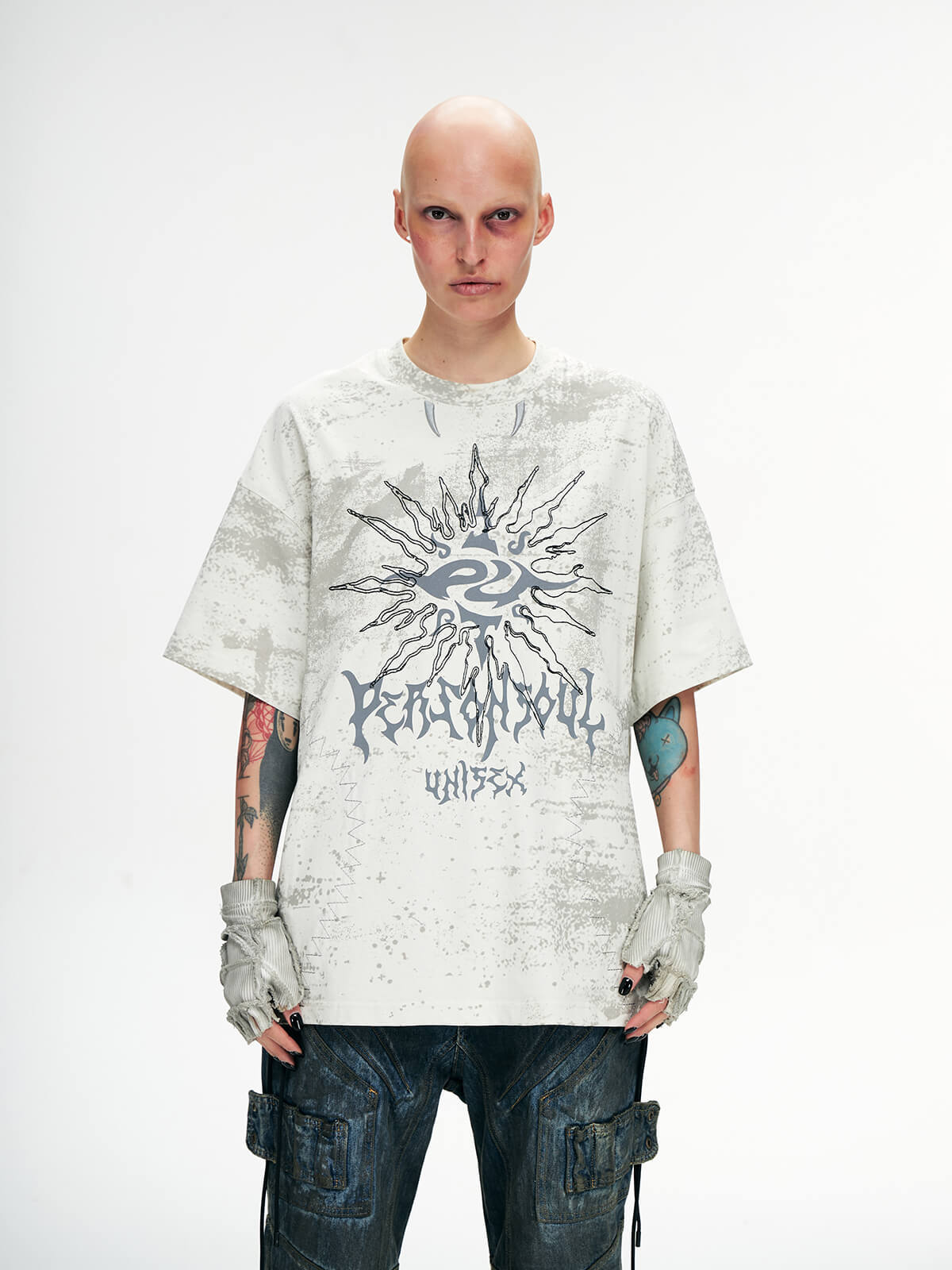 Personsoul Desert Sun Mystical Graphic T-shirt-IYAMIUIO