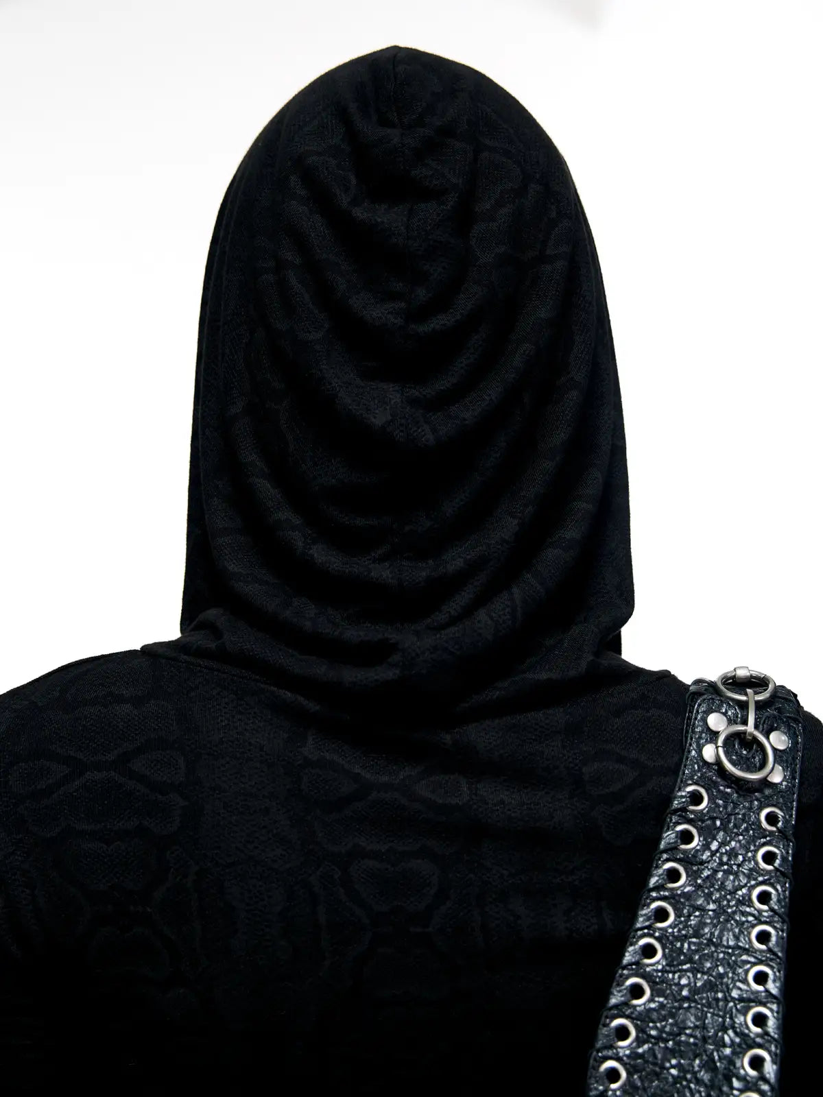 Personsoul Sun Totem Mesh Hooded Bottoming Shirt-IYAMIUIO