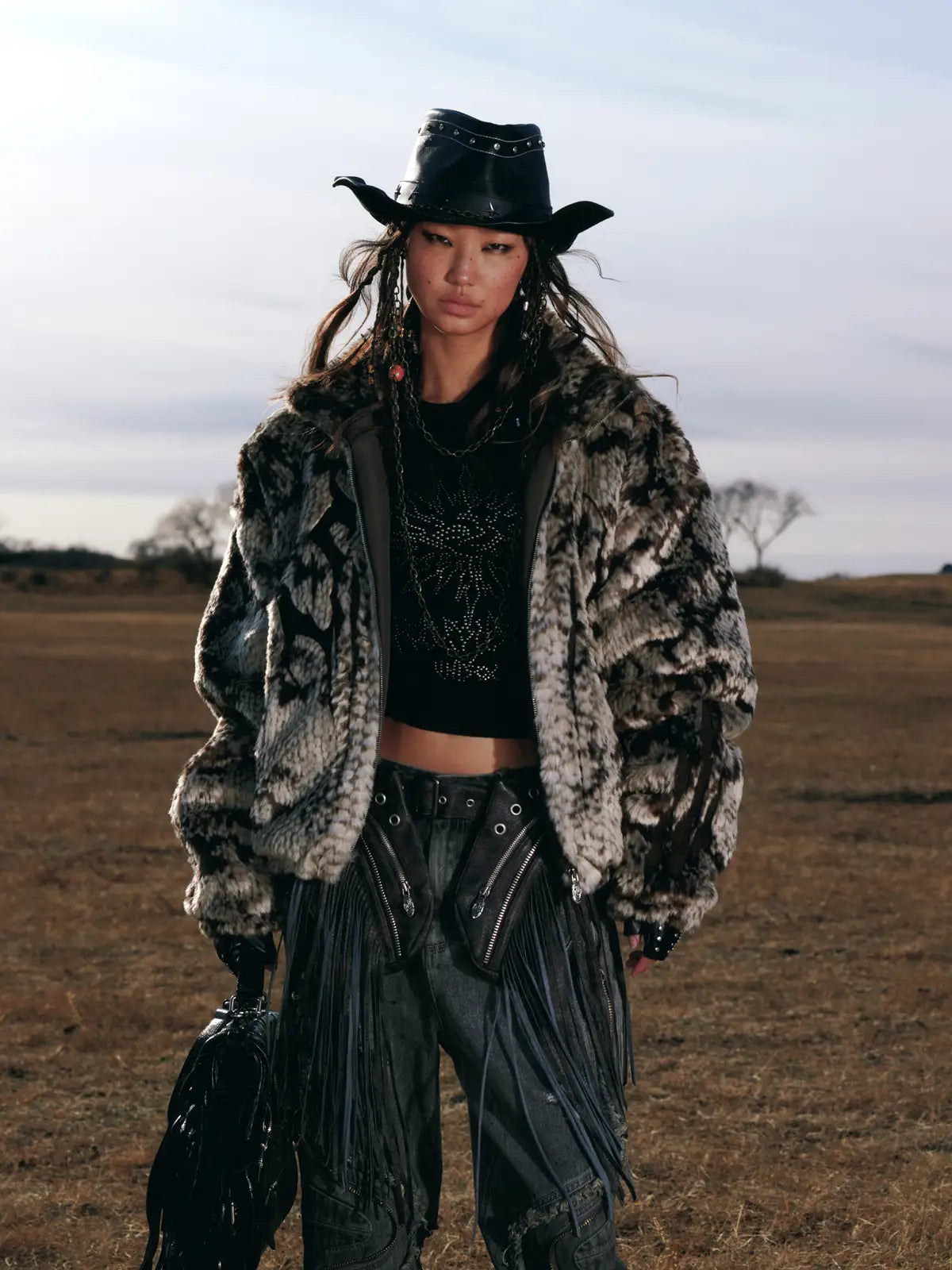 Personsoul Sun Totem Mesh Hooded Bottoming Shirt-IYAMIUIO