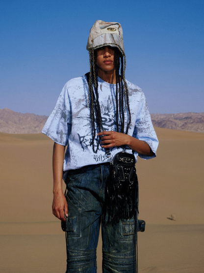 Personsoul Desert Sun Mystical Graphic T-shirt-IYAMIUIO