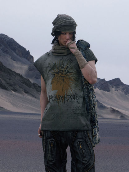 Personsoul Desert Sun-Totem Graphic Tank Top-IYAMIUIO