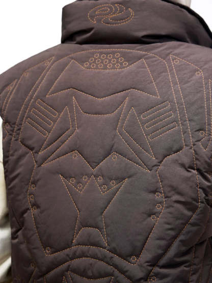 Personsoul Tactical Embroidered Down Vest-IYAMIUIO