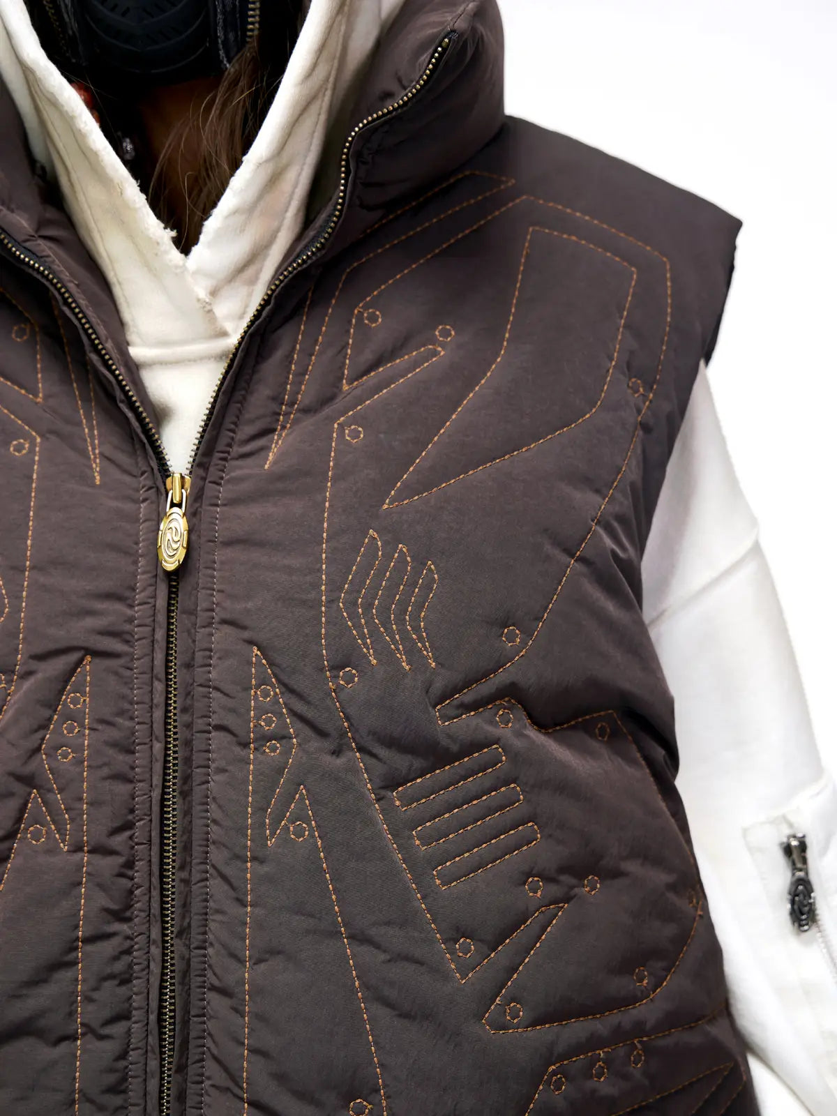 Personsoul Tactical Embroidered Down Vest-IYAMIUIO