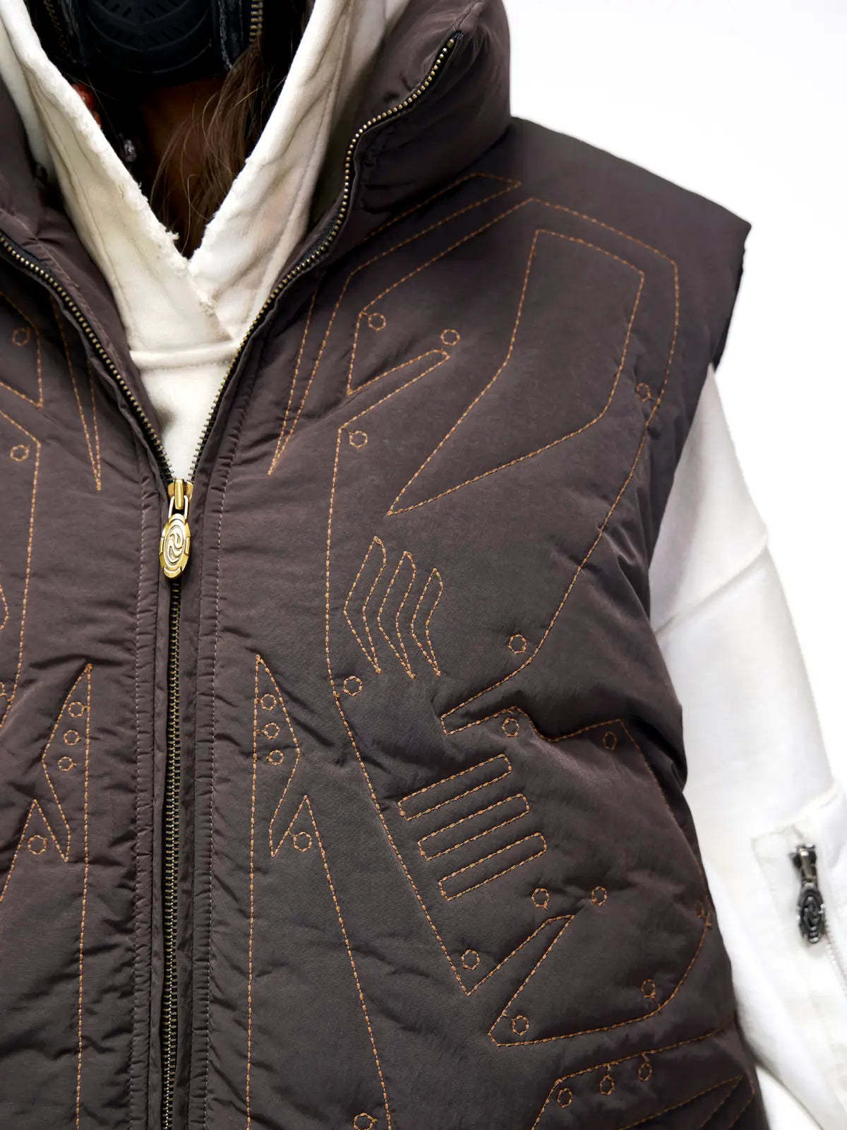 Personsoul Tactical Embroidered Down Vest-IYAMIUIO