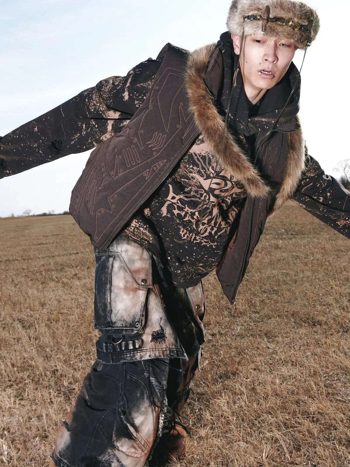 Personsoul Tactical Embroidered Down Vest-IYAMIUIO