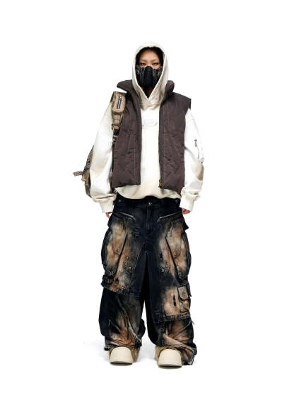 Personsoul Tactical Embroidered Down Vest-IYAMIUIO