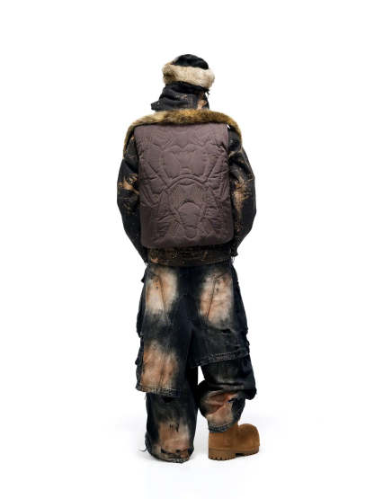 Personsoul Tactical Embroidered Down Vest-IYAMIUIO