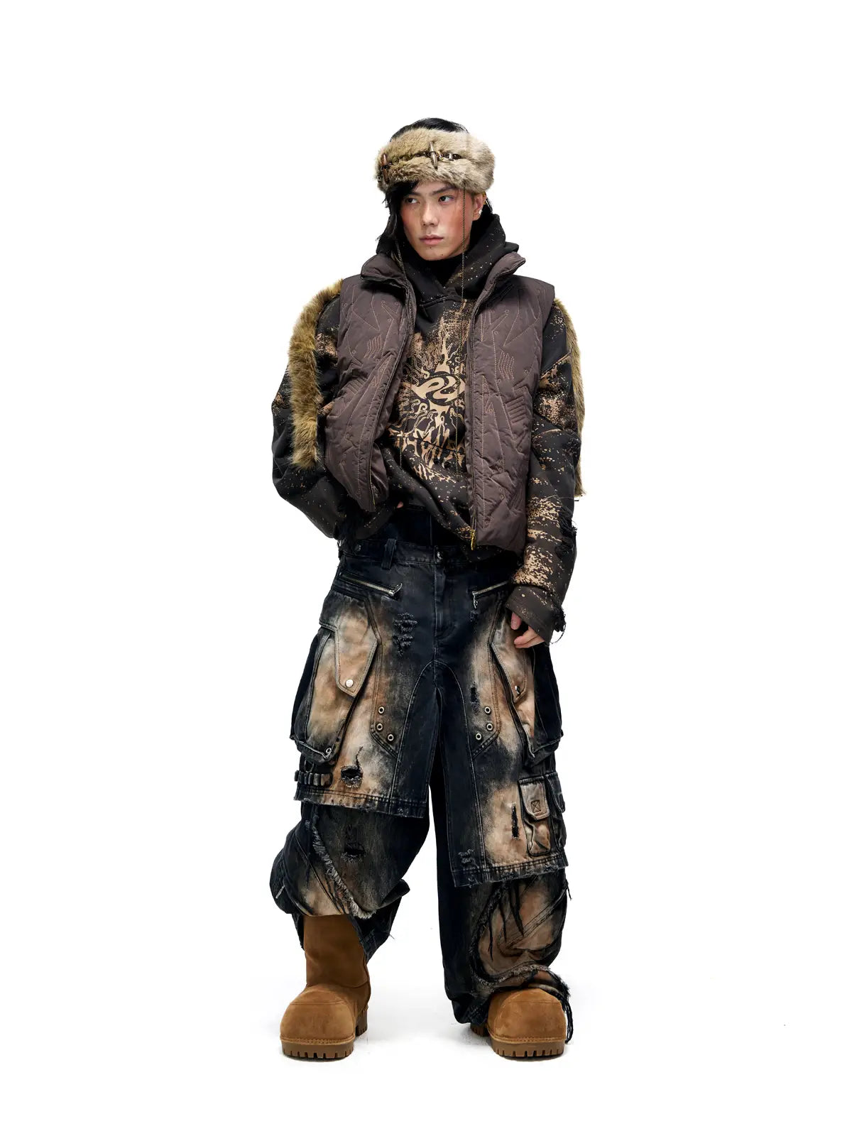 Personsoul Tactical Embroidered Down Vest-IYAMIUIO