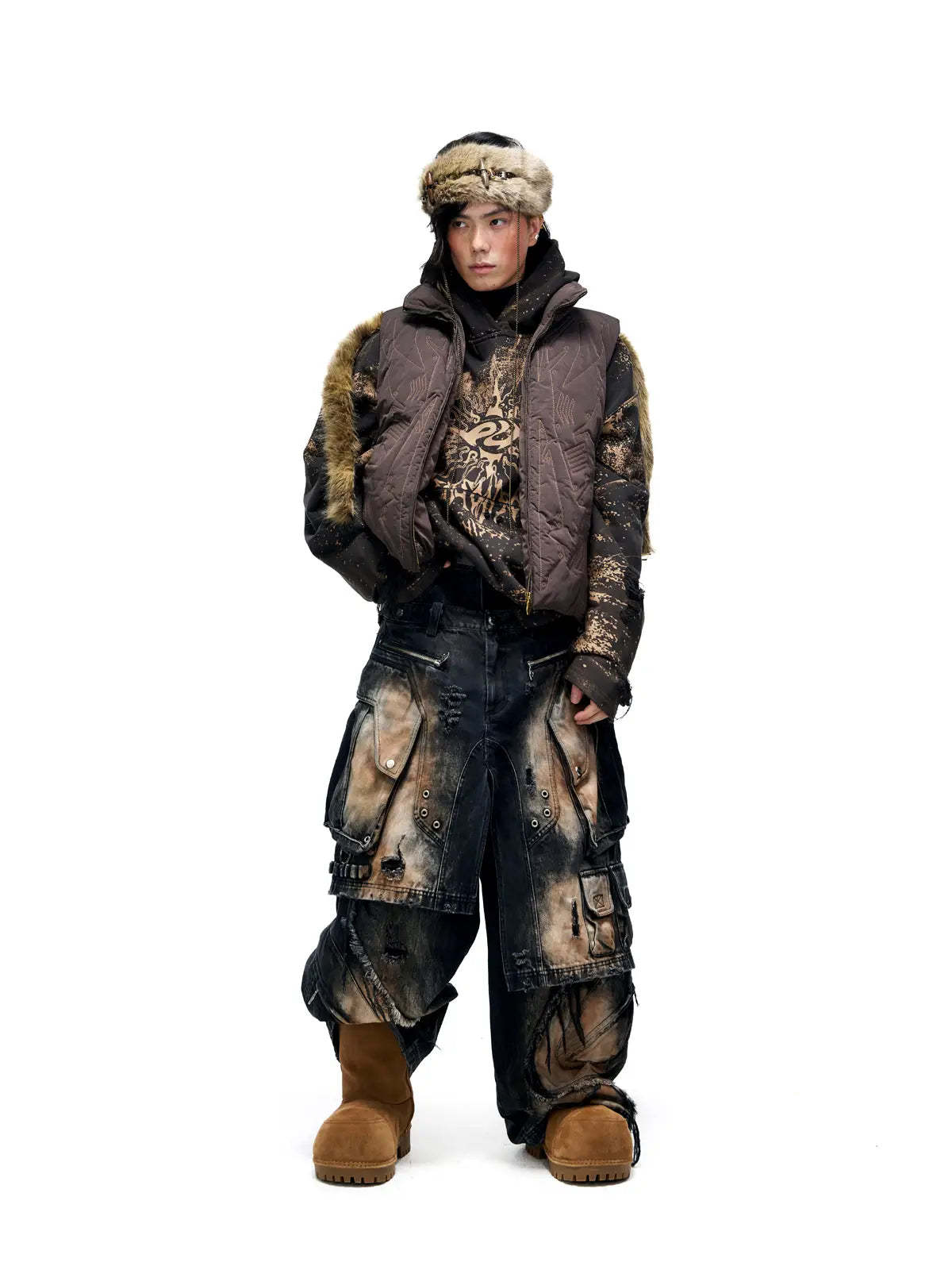 Personsoul Tactical Embroidered Down Vest-IYAMIUIO