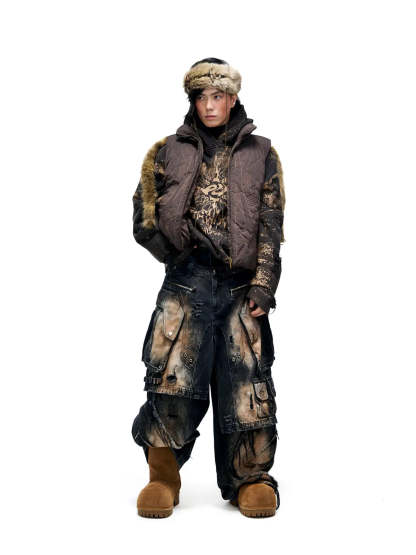 Personsoul Tactical Embroidered Down Vest-IYAMIUIO