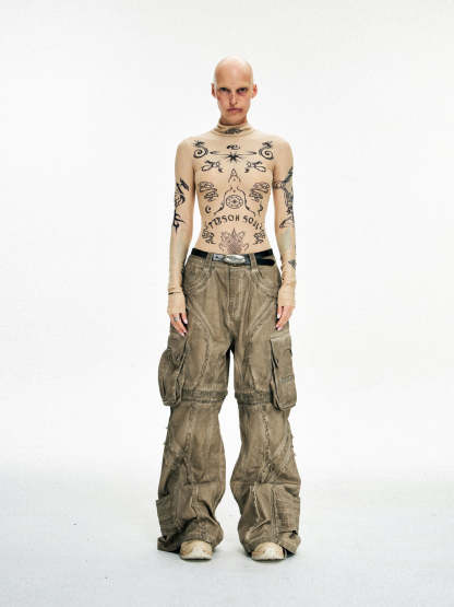 Personsoul Urban Desert Tactical Cargo Pants-IYAMIUIO