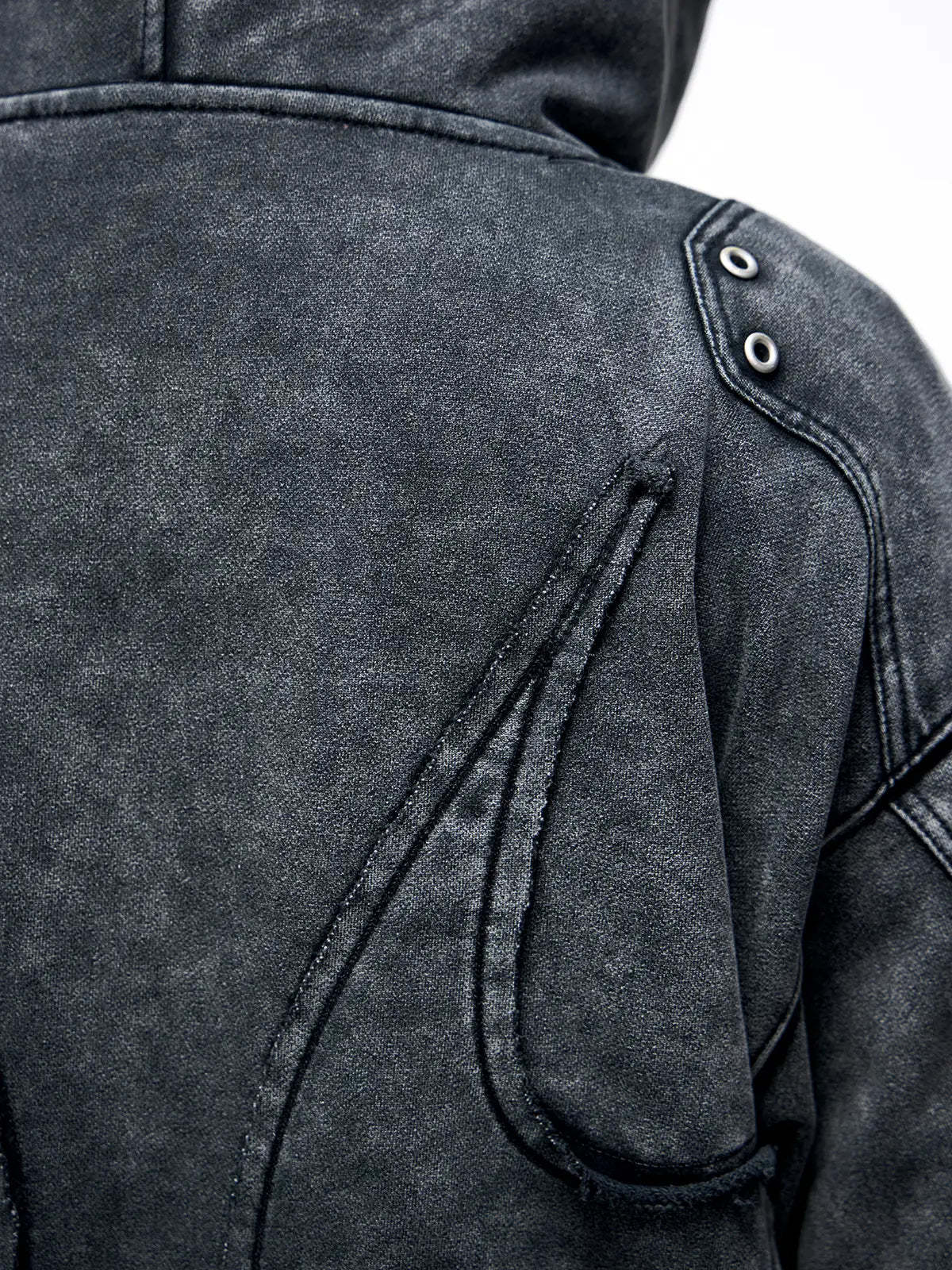 Personsoul Totem Embroidered Washed Hoodie-IYAMIUIO