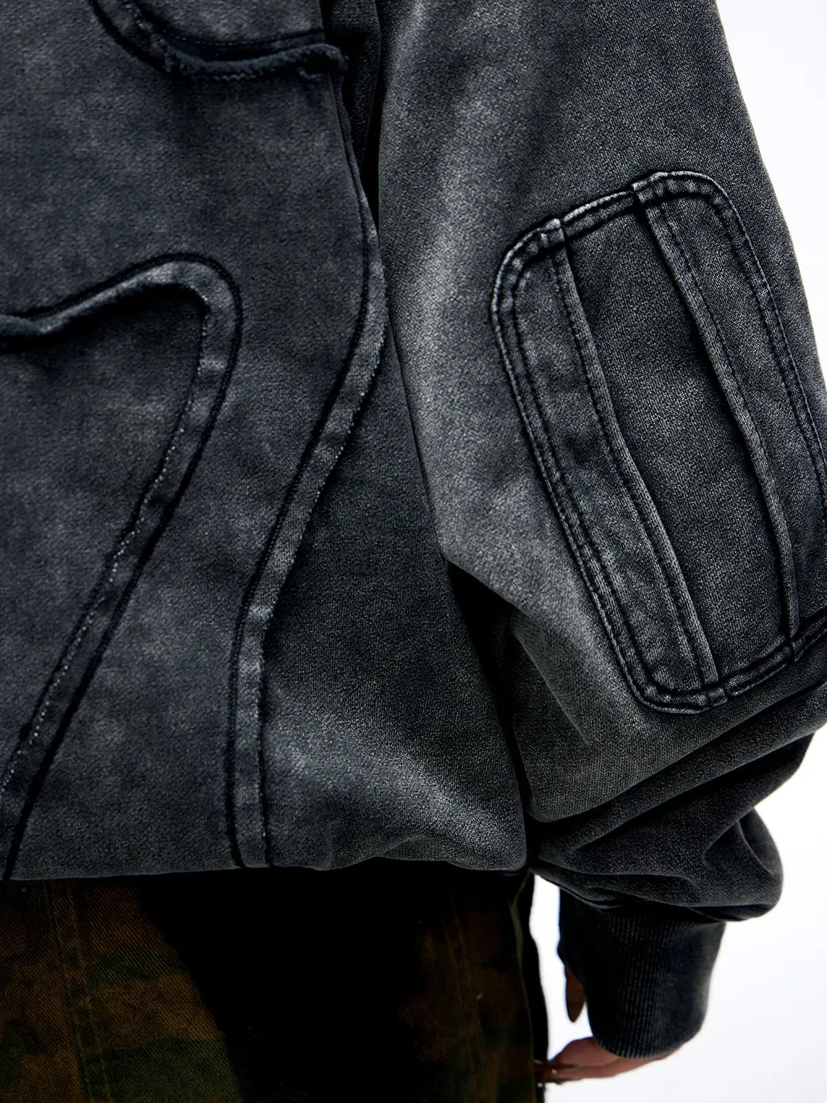 Personsoul Totem Embroidered Washed Hoodie-IYAMIUIO