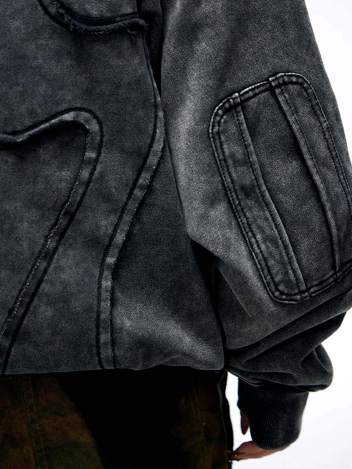 Personsoul Totem Embroidered Washed Hoodie-IYAMIUIO