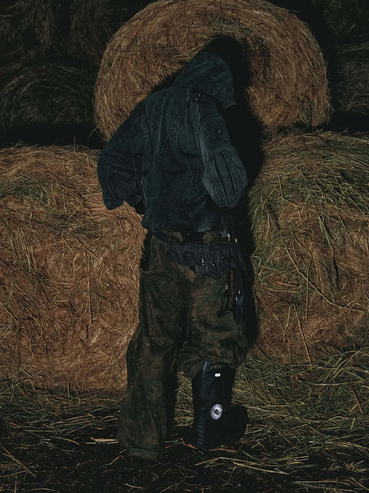 Personsoul Totem Embroidered Washed Hoodie-IYAMIUIO