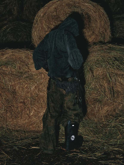 Personsoul Totem Embroidered Washed Hoodie-IYAMIUIO