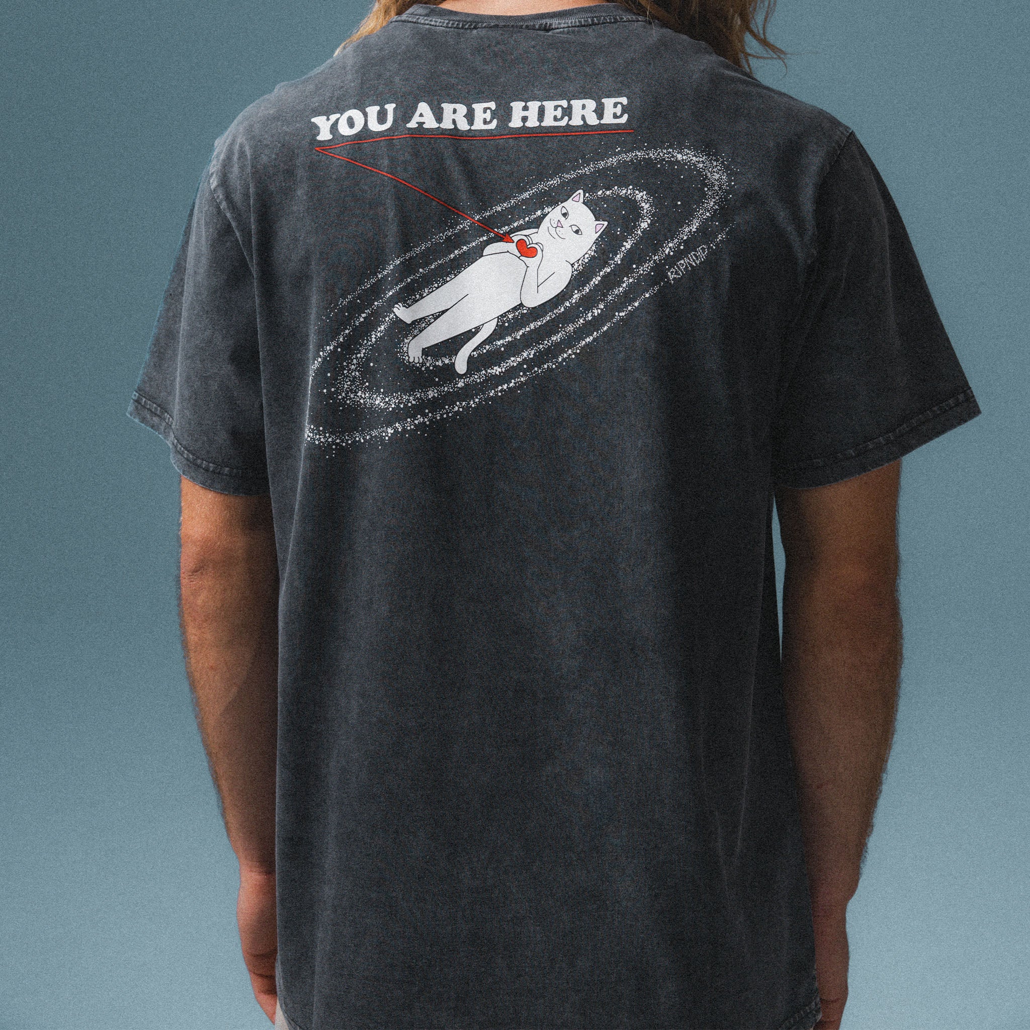 You Are Here Tee (Black Vintage Wash)-IYAMIUIO