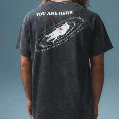 You Are Here Tee (Black Vintage Wash)-IYAMIUIO