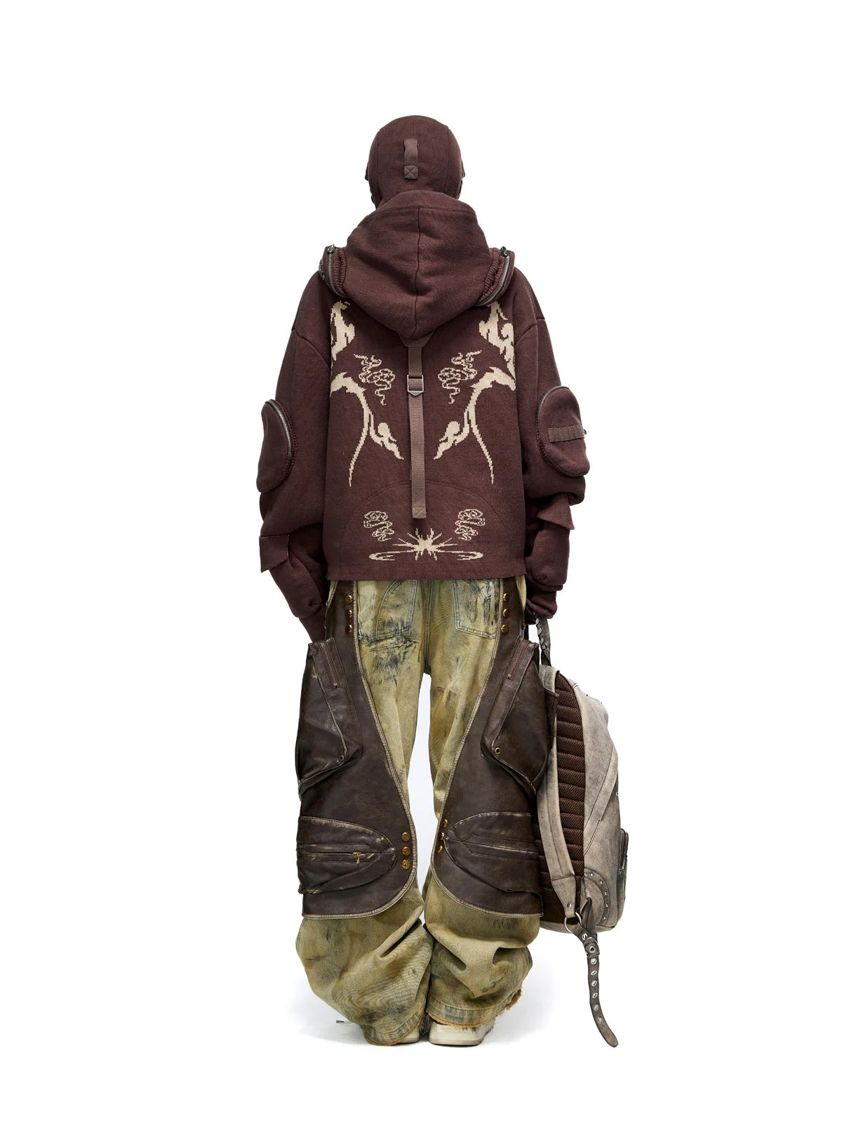 Personsoul Western Dunes Leather Panel Jeans-IYAMIUIO