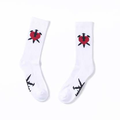 WHITE DAGGER HEART SOCKS-IYAMIUIO