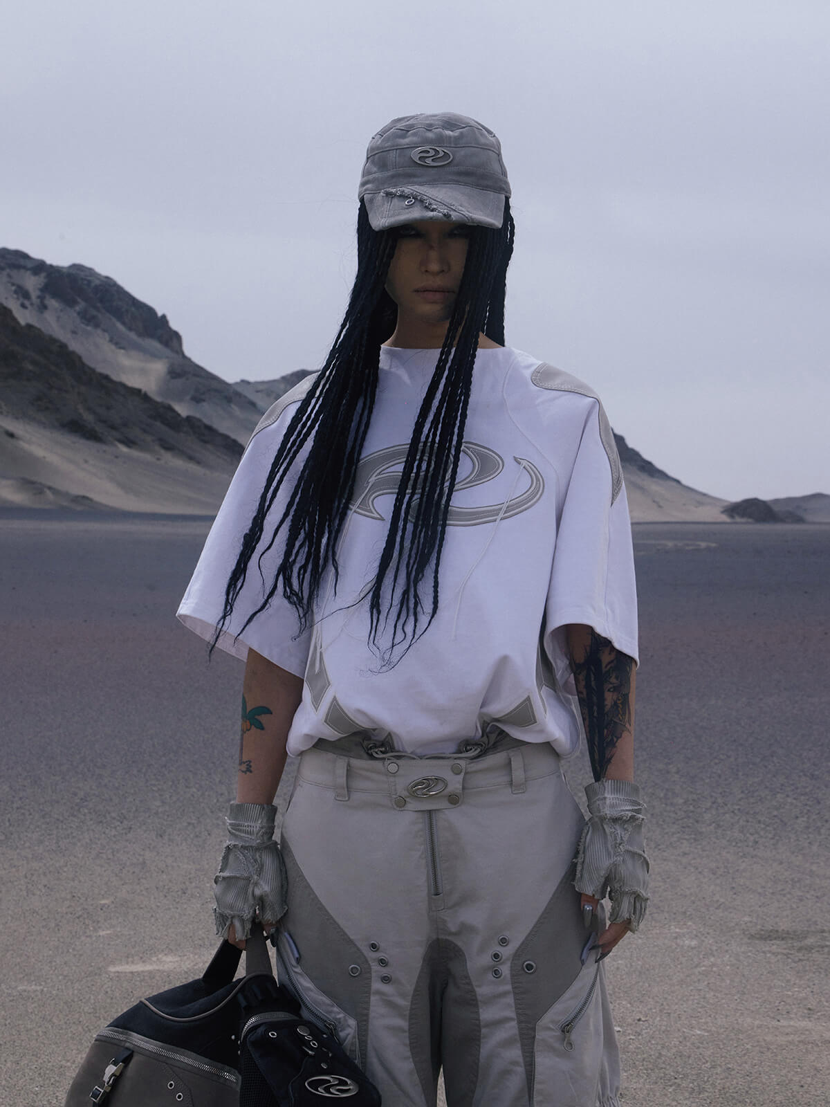 Personsoul Logo With Tassel Oversized T-Shirt-IYAMIUIO