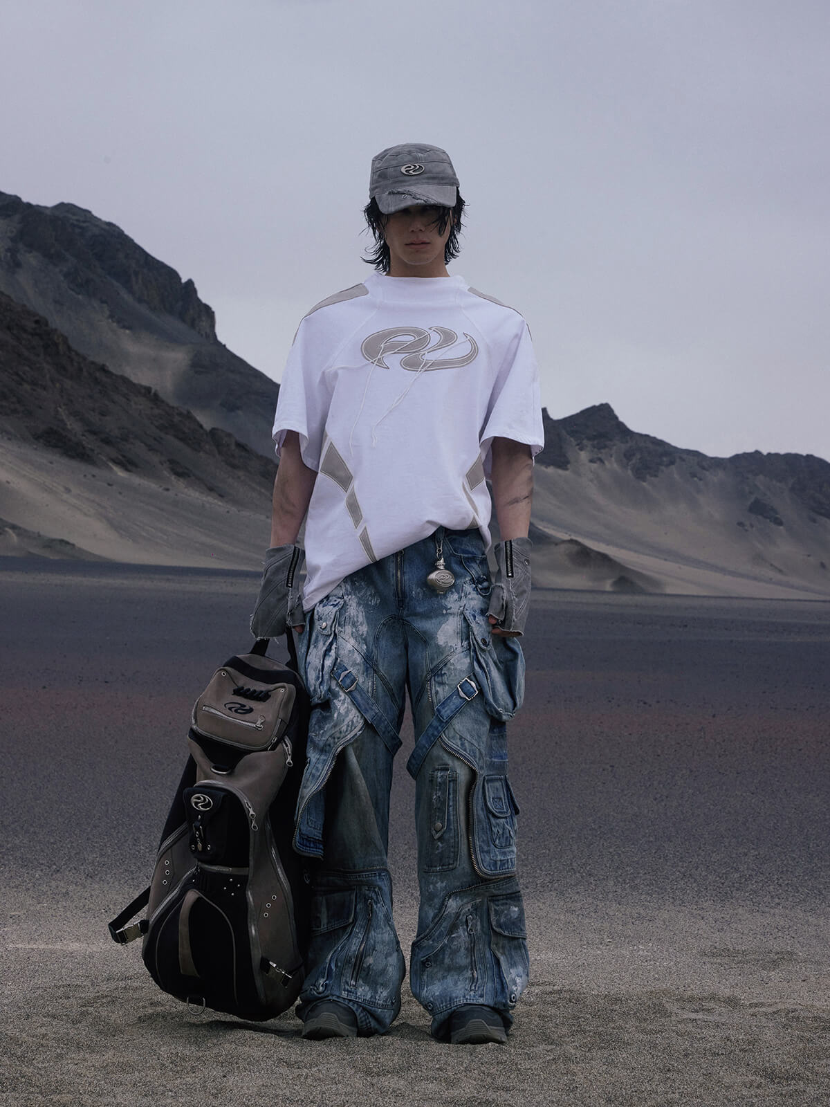 Personsoul Logo With Tassel Oversized T-Shirt-IYAMIUIO