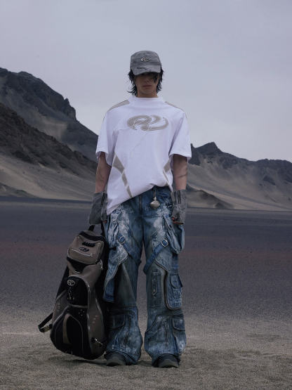 Personsoul Logo With Tassel Oversized T-Shirt-IYAMIUIO