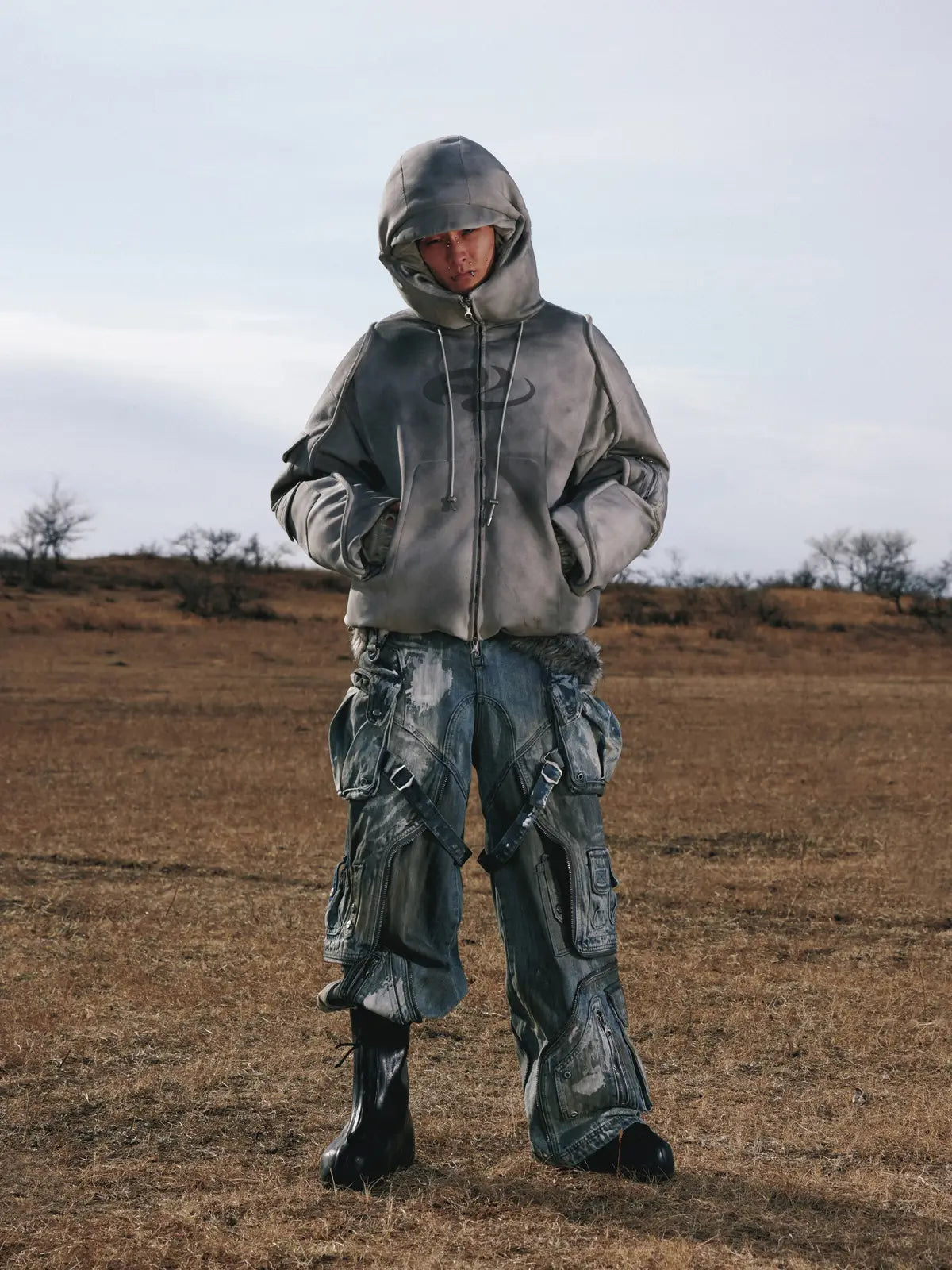 Personsoul Yuan Symbol Puffer Jacket-IYAMIUIO