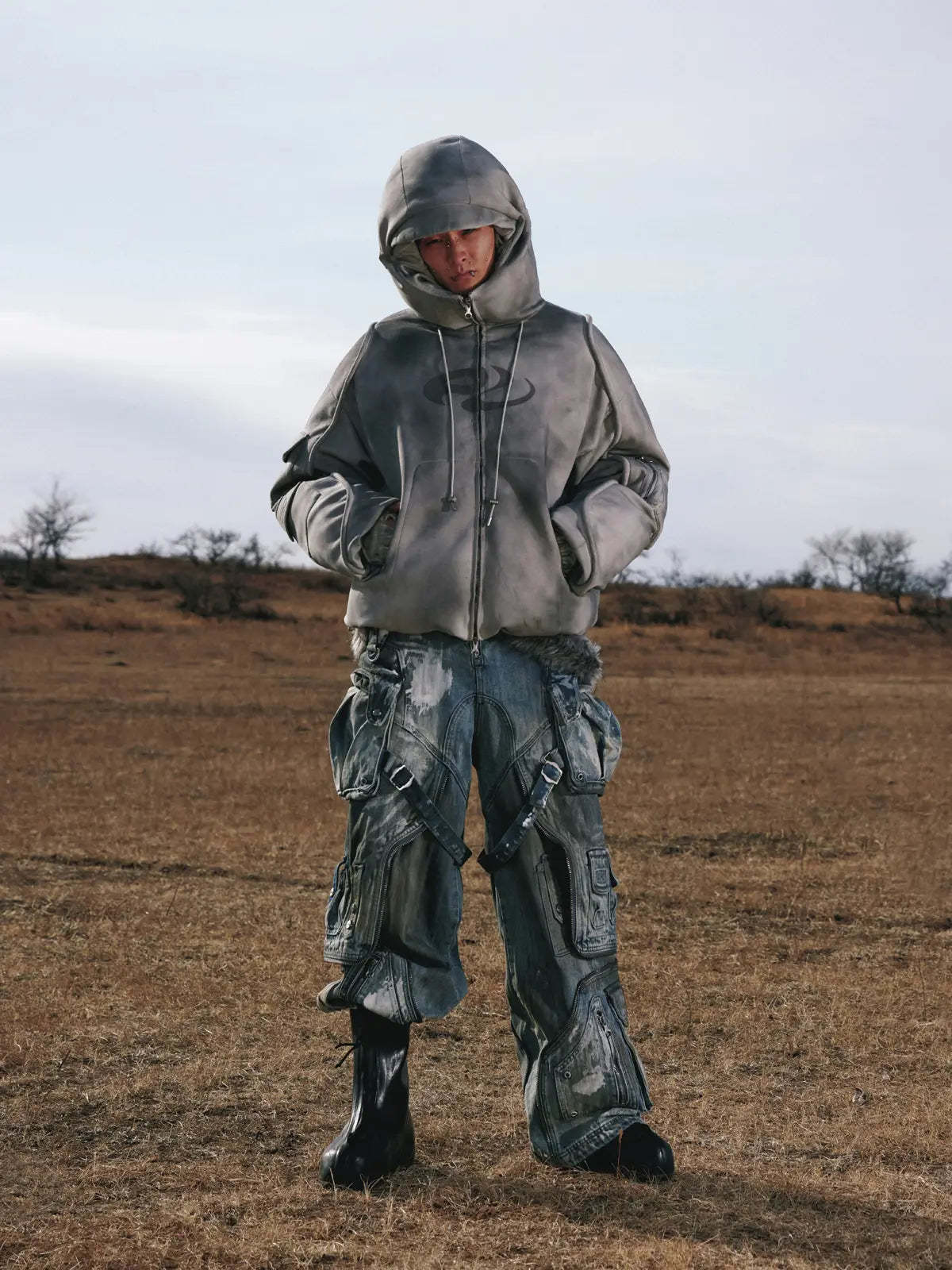 Personsoul Yuan Symbol Puffer Jacket-IYAMIUIO