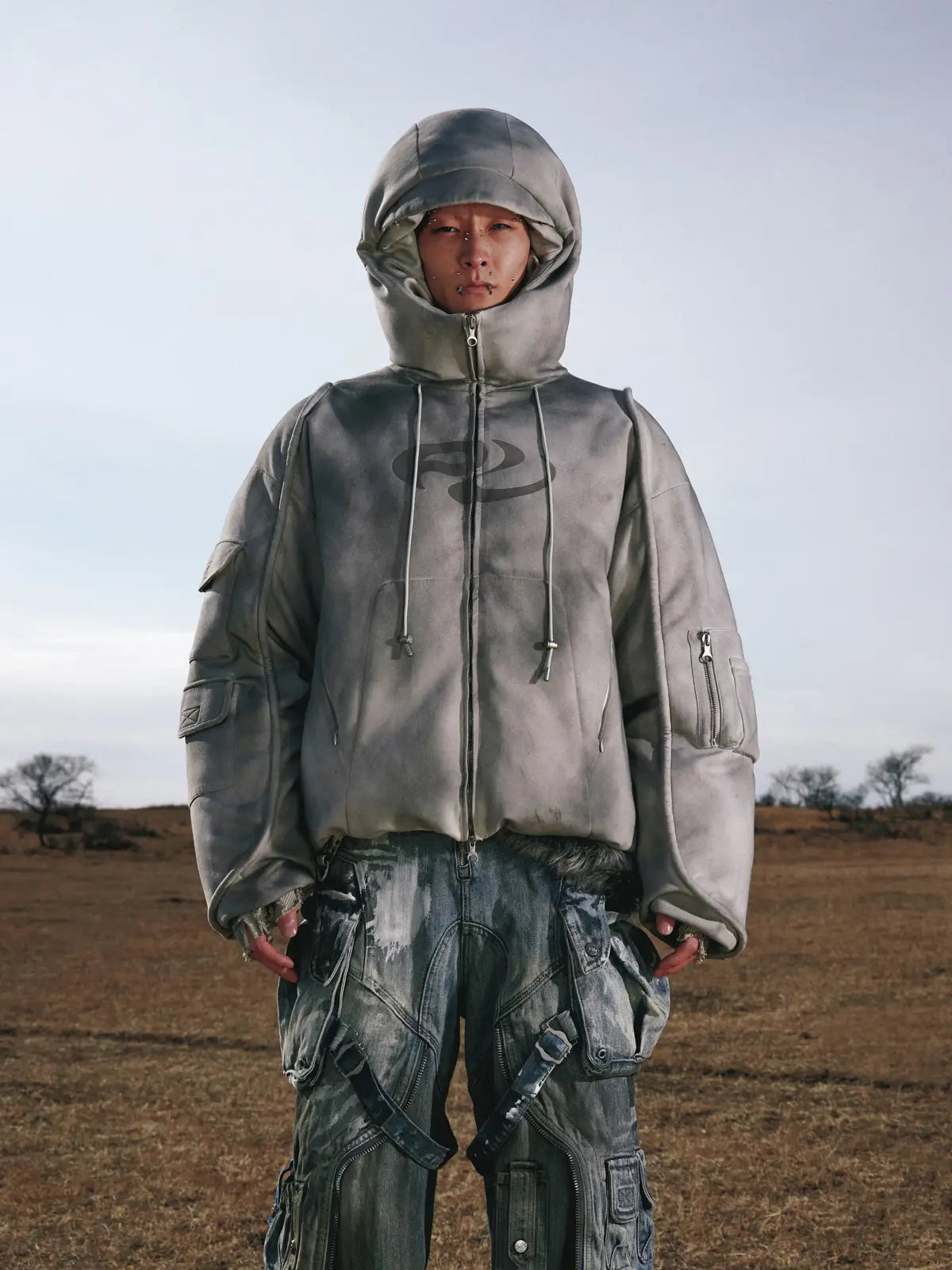 Personsoul Yuan Symbol Puffer Jacket-IYAMIUIO