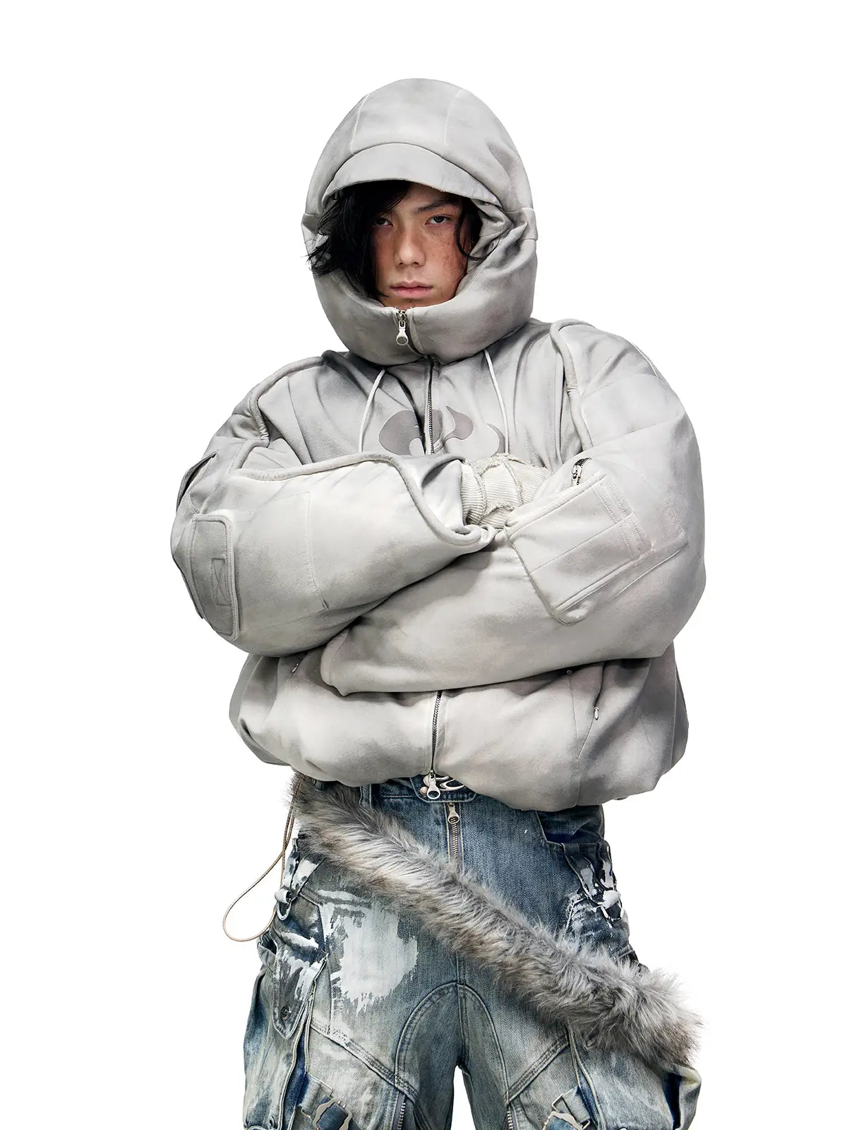 Personsoul Yuan Symbol Puffer Jacket-IYAMIUIO