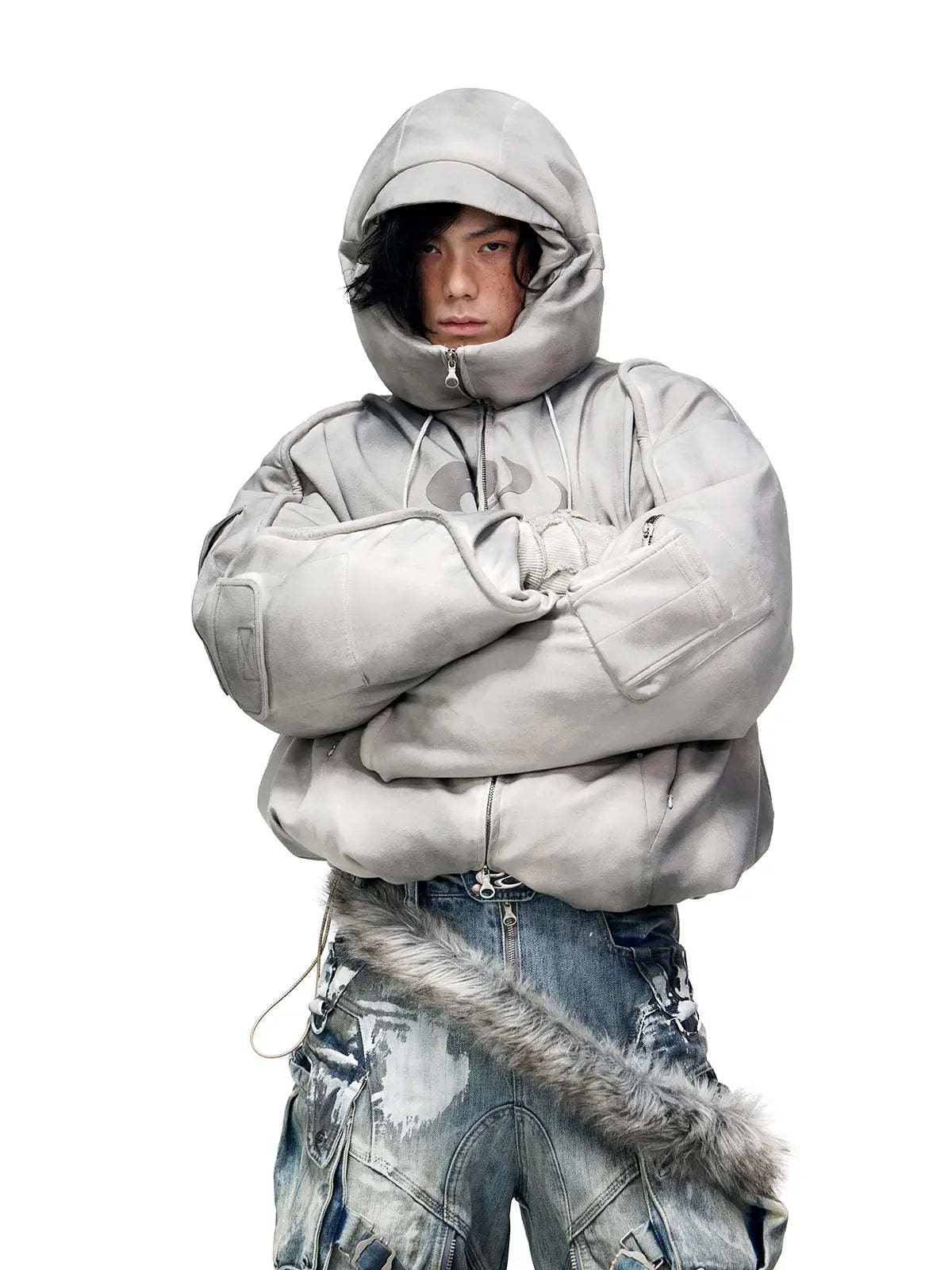 Personsoul Yuan Symbol Puffer Jacket-IYAMIUIO