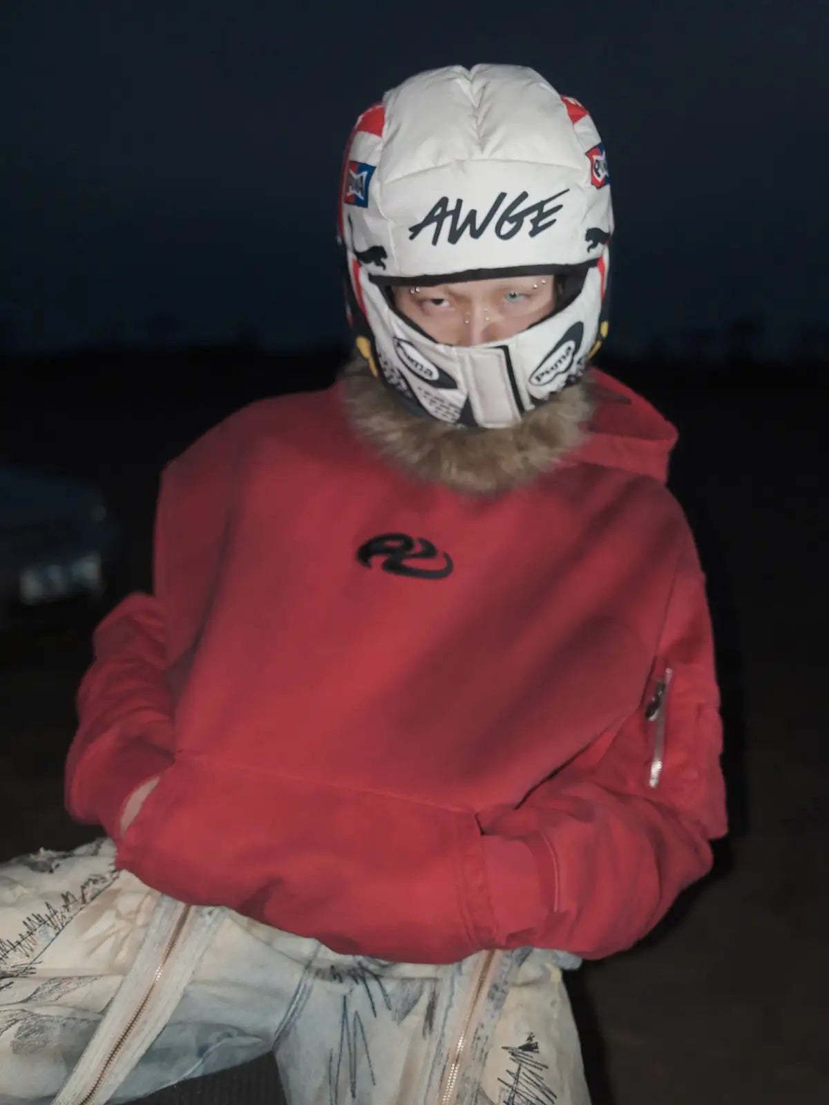 Personsoul Yuan Symbol Tie-Dye Gradient Hoodie-IYAMIUIO