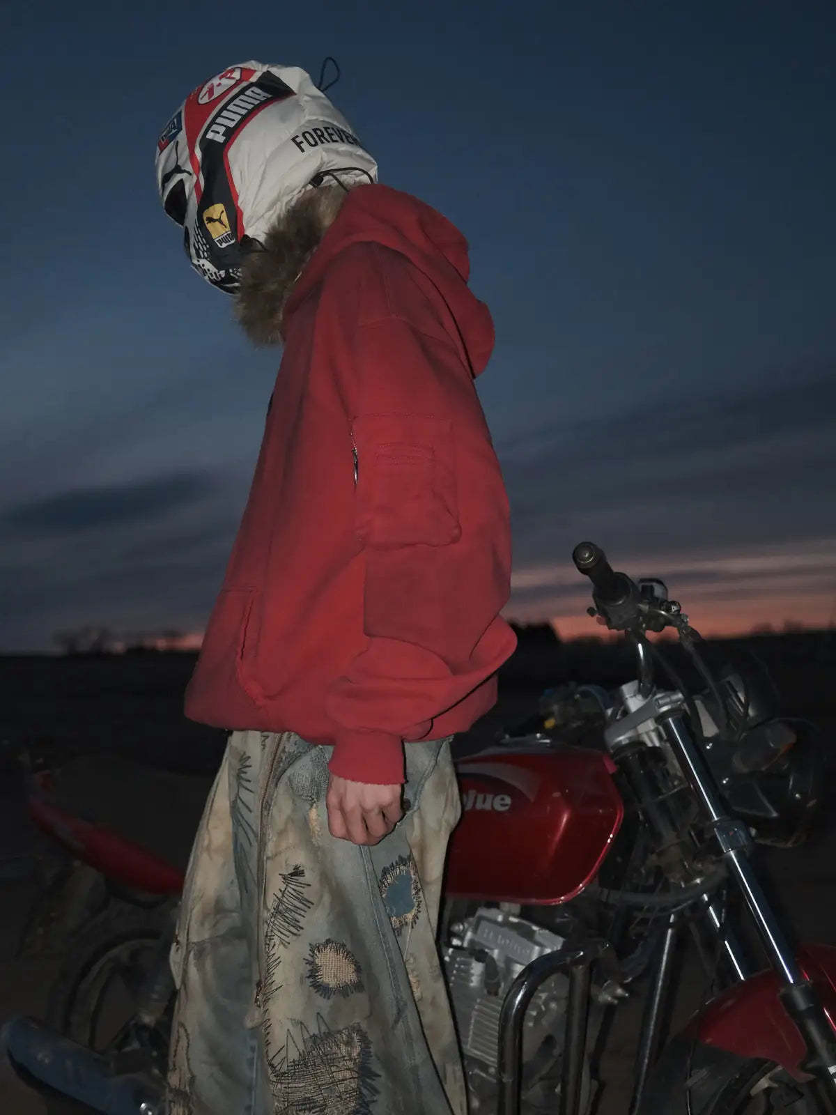 Personsoul Yuan Symbol Tie-Dye Gradient Hoodie-IYAMIUIO