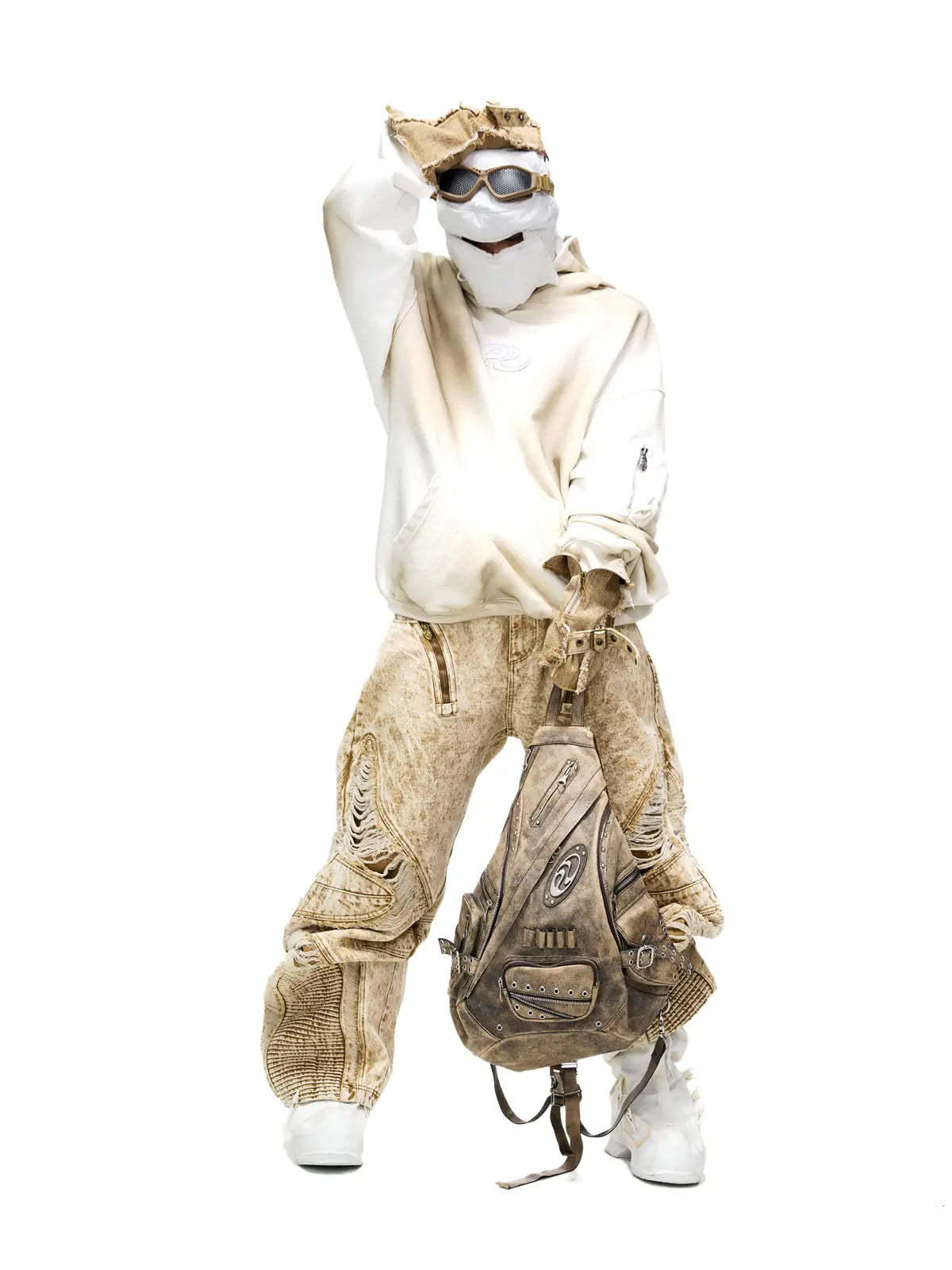 Personsoul Yuan Symbol Tie-Dye Gradient Hoodie-IYAMIUIO