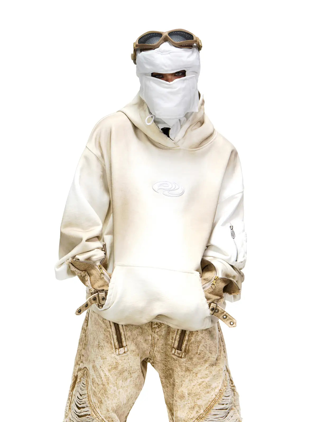 Personsoul Yuan Symbol Tie-Dye Gradient Hoodie-IYAMIUIO