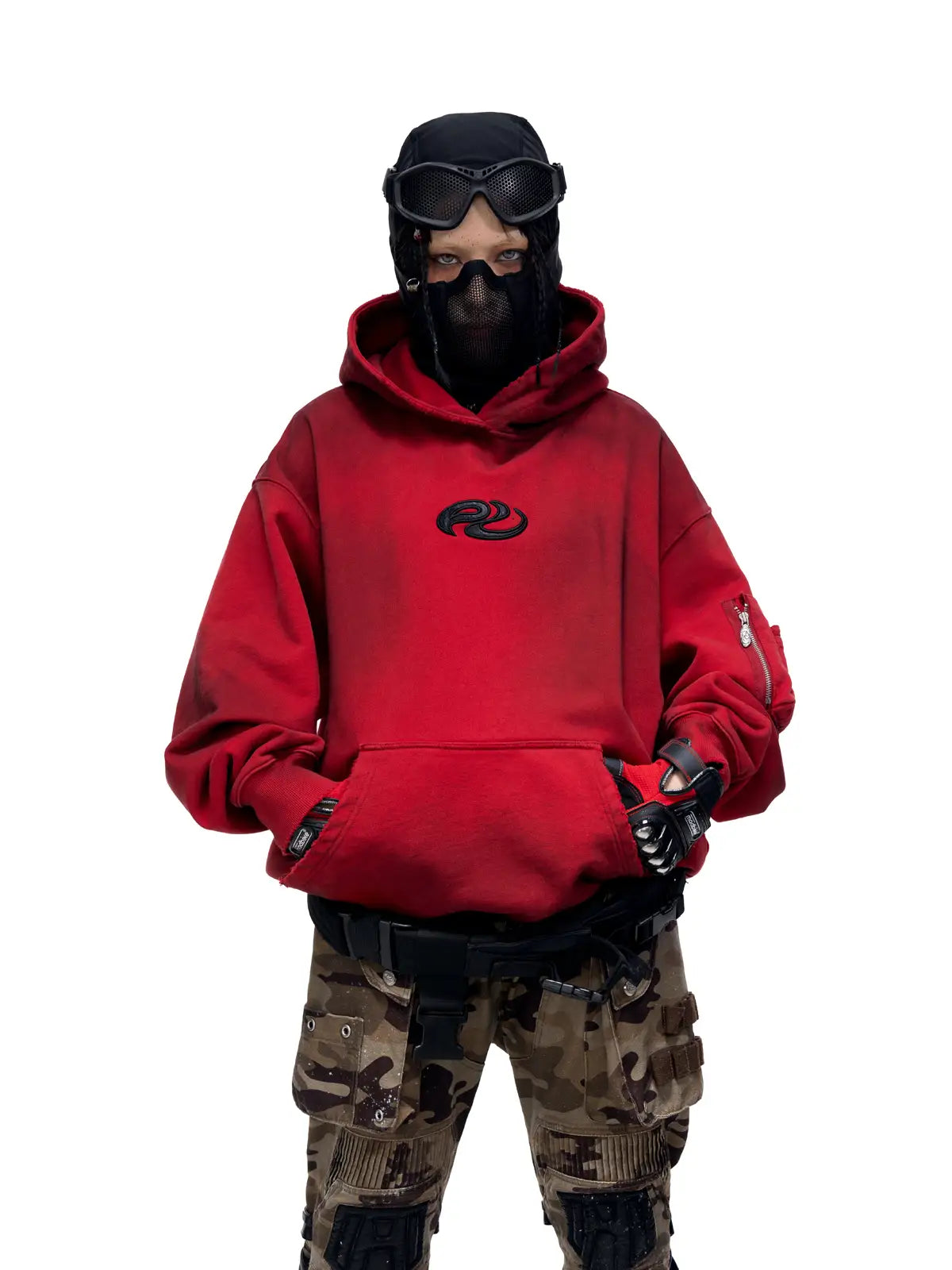 Personsoul Yuan Symbol Tie-Dye Gradient Hoodie-IYAMIUIO