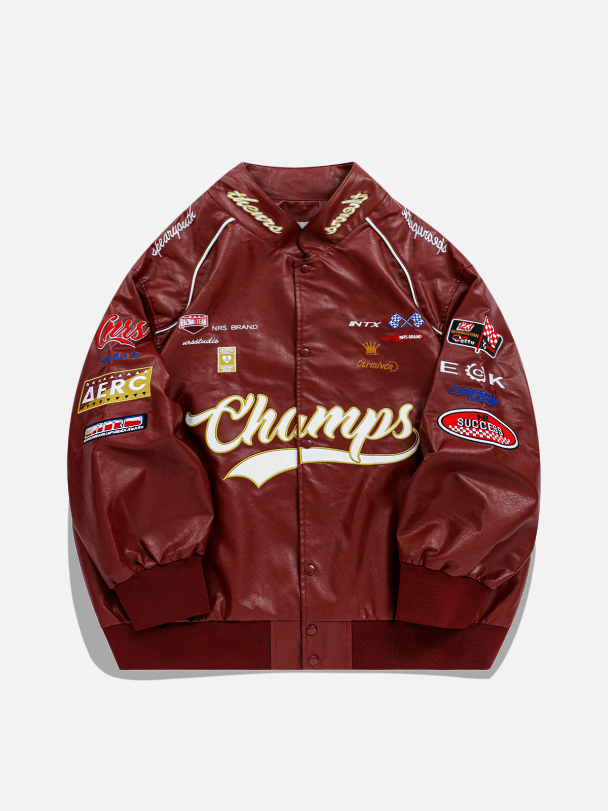 Aelfric Eden Letter-Embroidered Racing Jacket-IYAMIUIO