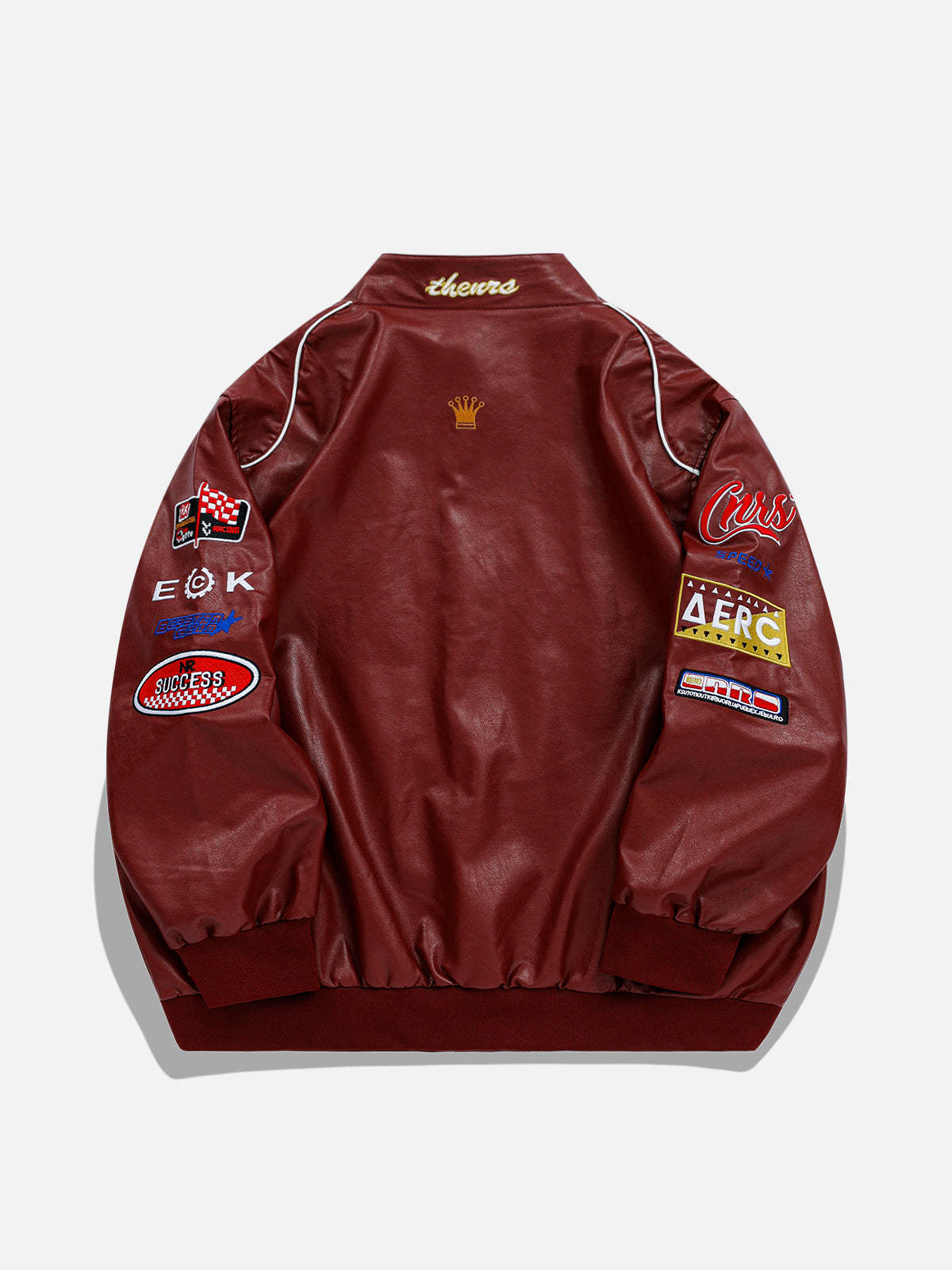 Aelfric Eden Letter-Embroidered Racing Jacket-IYAMIUIO