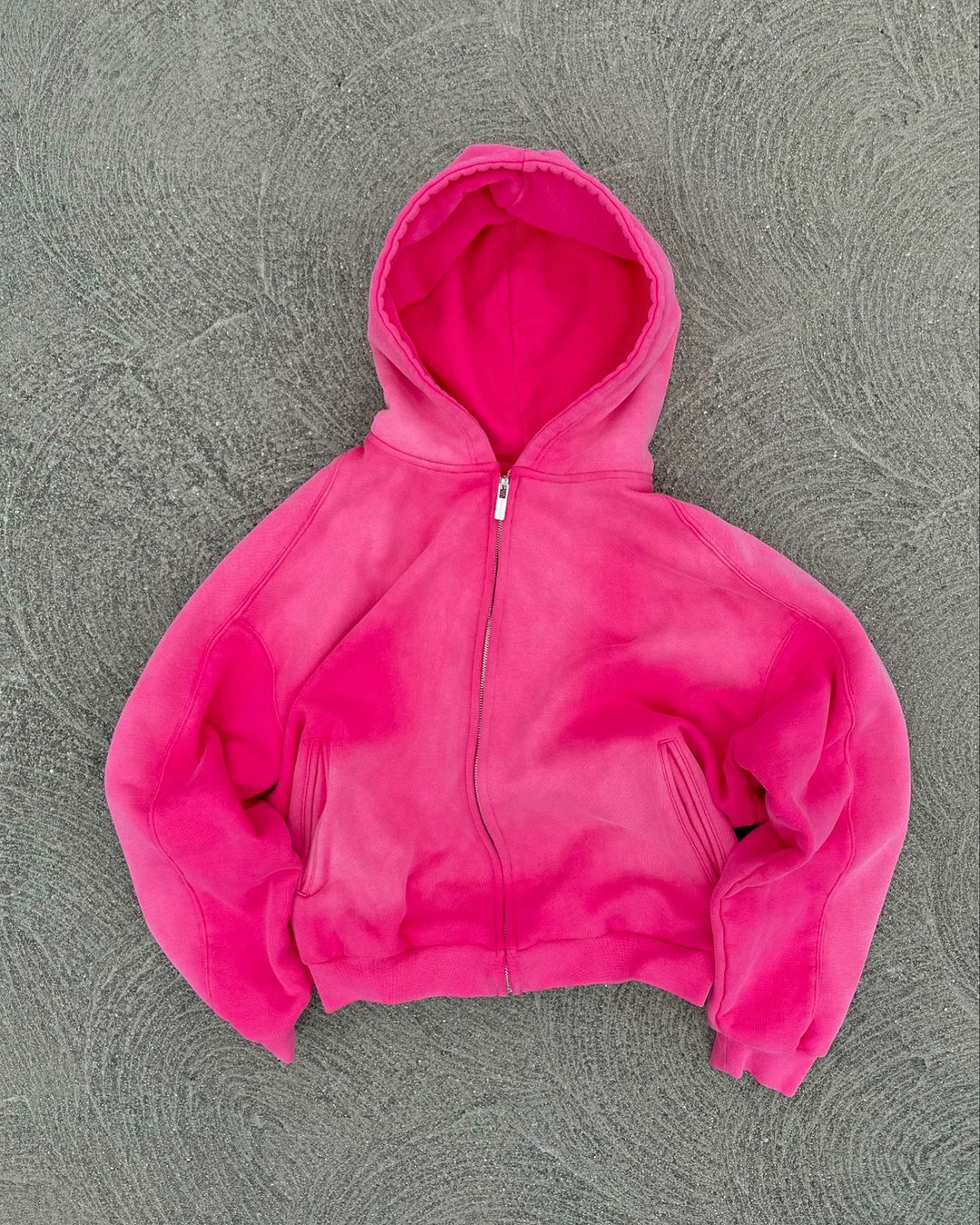 Washed vintage zip up-IYAMIUIO