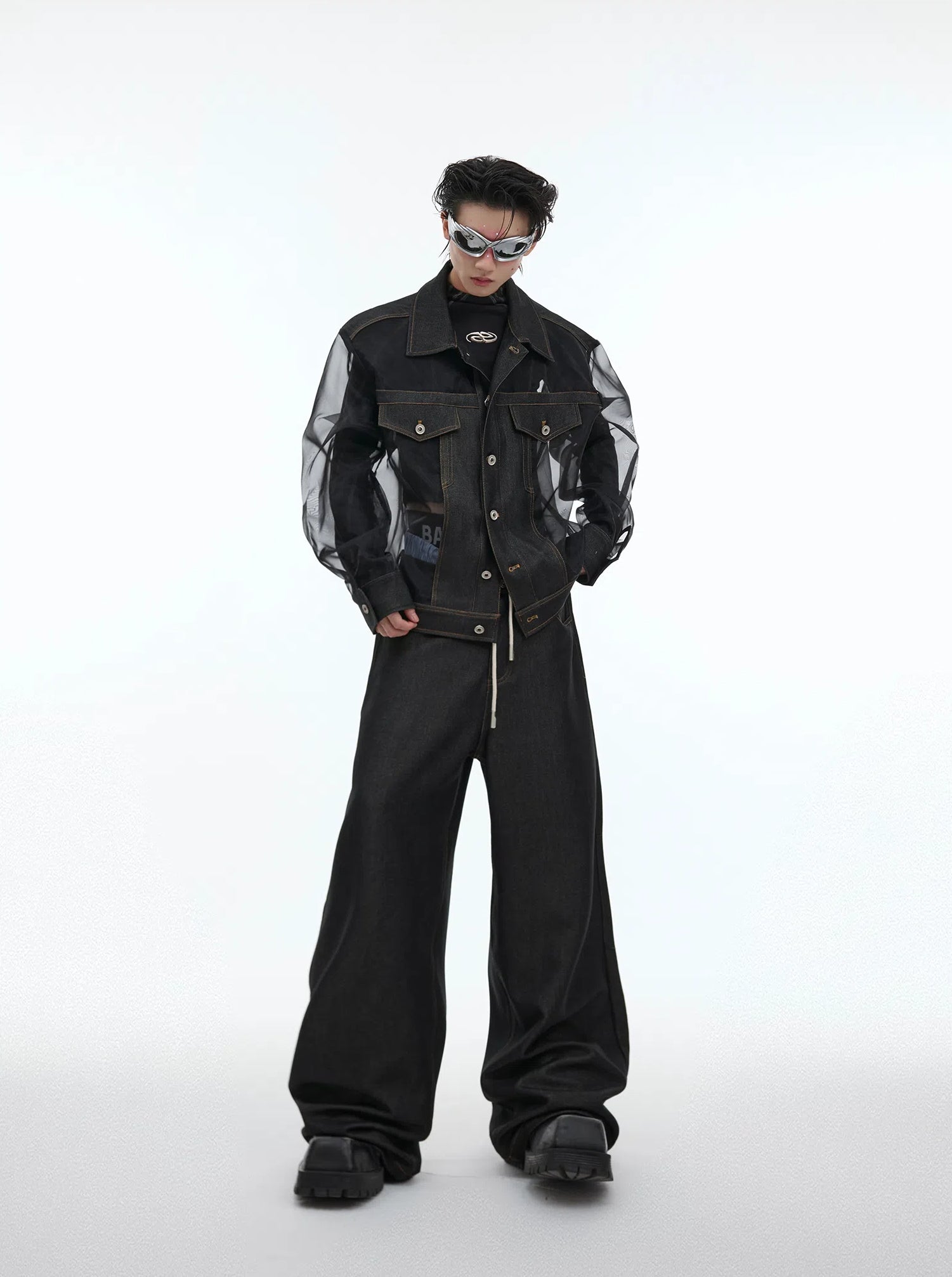 【24s Oct.】Mesh Hollow See-Through Jacket-IYAMIUIO